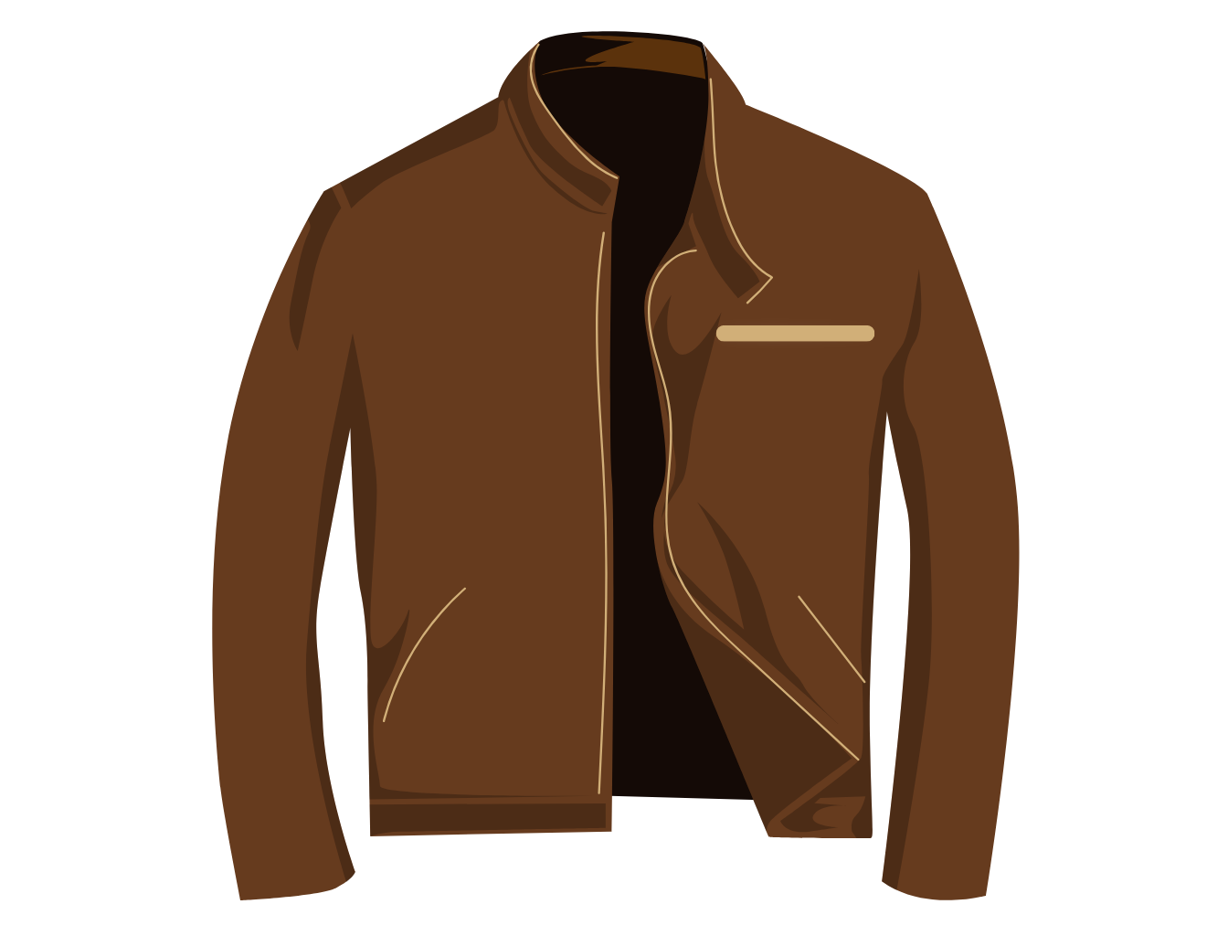 brown leather jacket