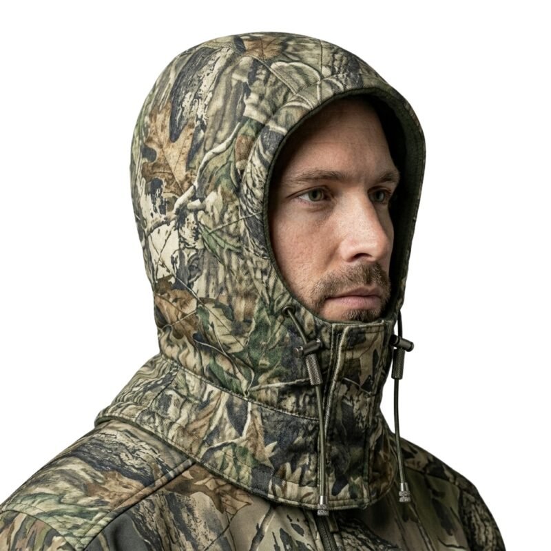 camo hood wearing