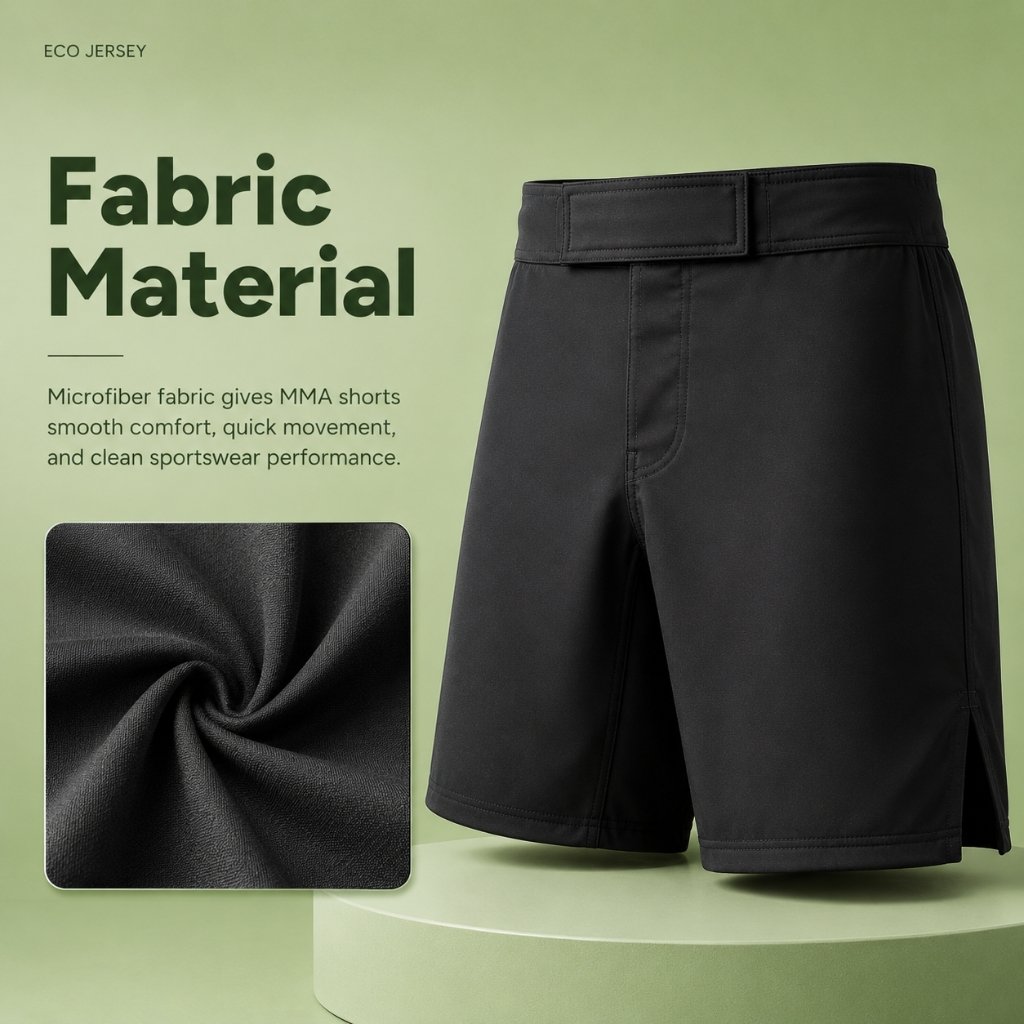 Fabric material detail for Lightweight MMA Training Shorts