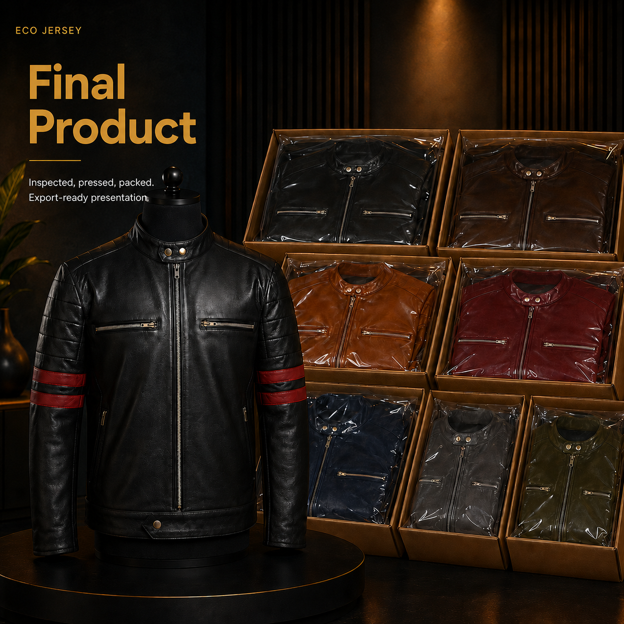 Leather Biker Jacket — finished product