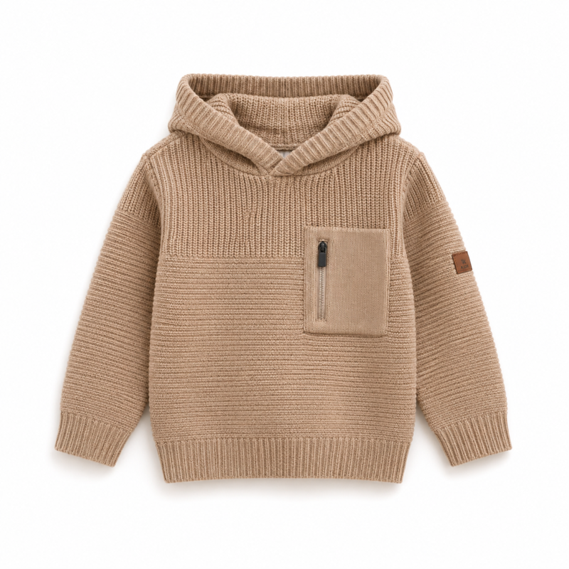 kids knitted hoodie