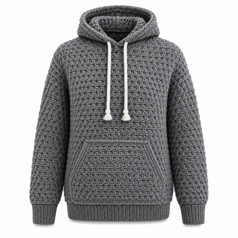 knitted hoodie for men