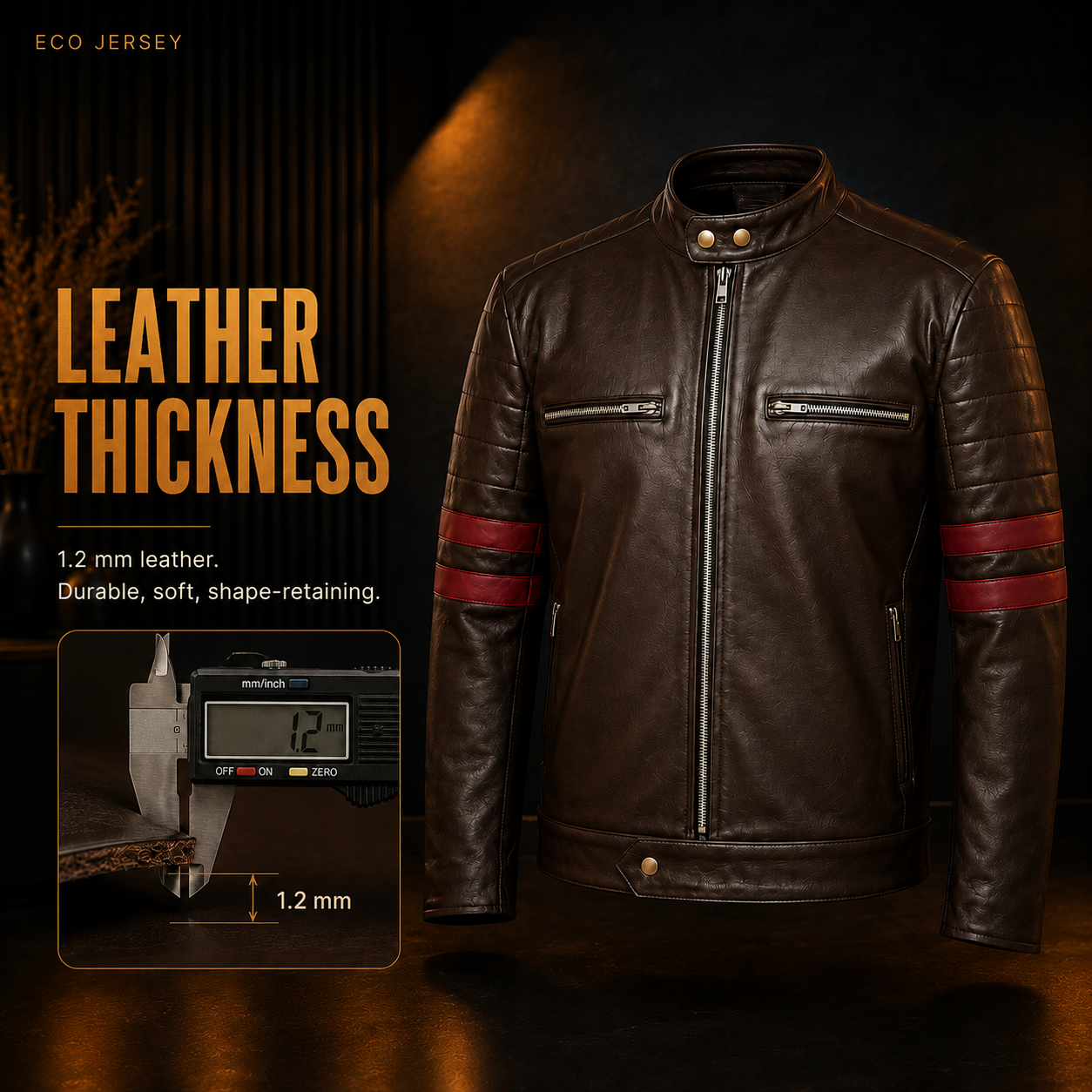 Leather Biker Jacket — leather thikness