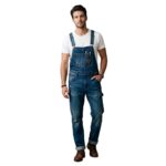 Mens Denim Overalls | Heavy Duty Work Bibs with Pockets