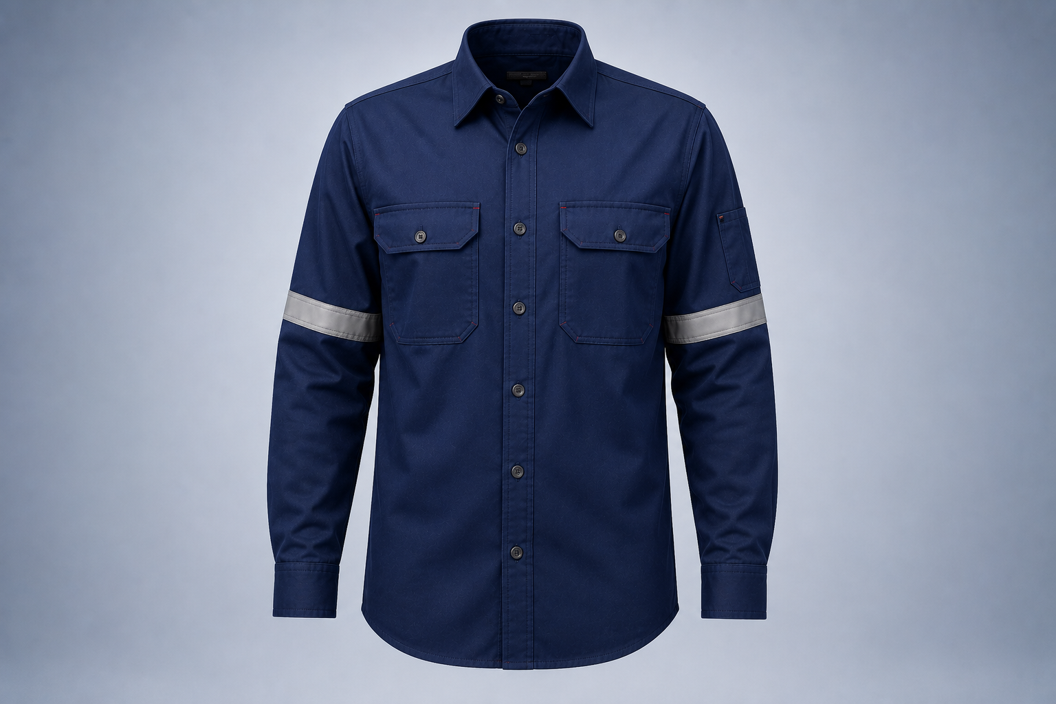 Flame Resistant Workwear — navy flame-resistant work shirt