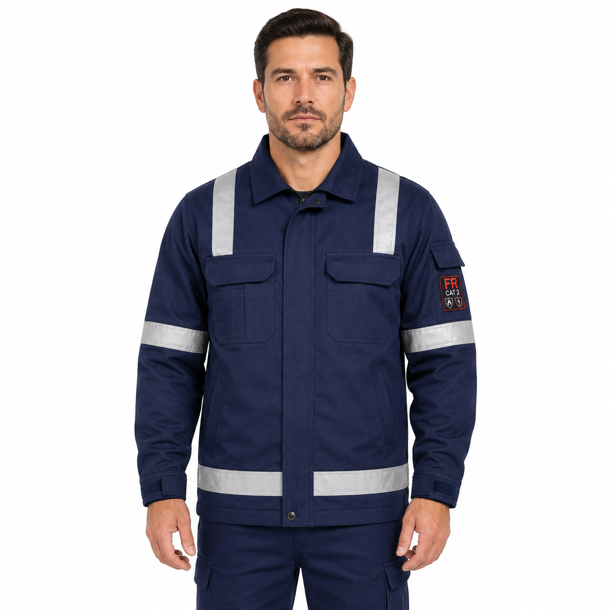 Oil & gas safety jackets-model front view