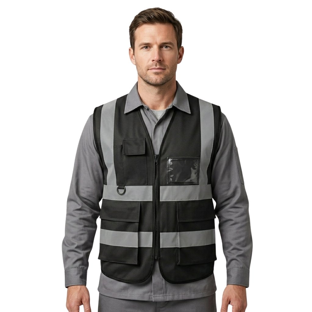 Model wearing Oil & Gas Safety Vest