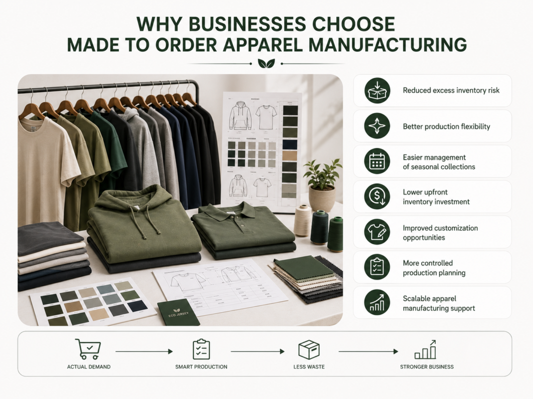 why businesses choose made to order apparel manufacturing