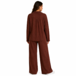 Women's co-ord set model back view — matching kurta and palazzo two-piece set shown from the back, B2B wholesale ethnic fashion and co-ordinate clothing manufacturing